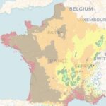 Extrait de la carte USDA de la France