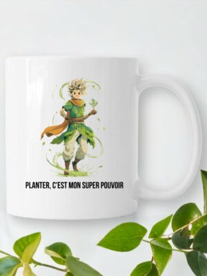 Mug “Planter, c’est mon super-pouvoir” – 330 ml
