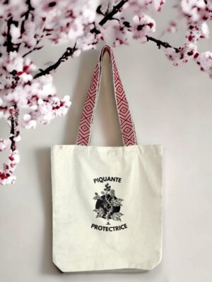 Tote bag « Piquante & Protectrice » – coton recyclé